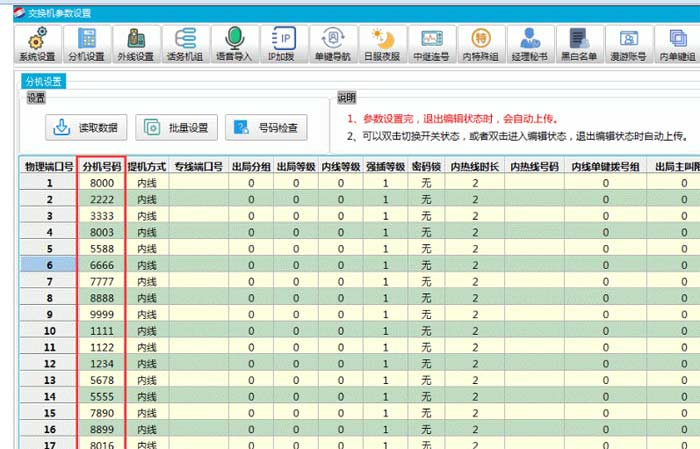 国威时代电话交换机,如何使用管理软件更改号码?(内有软件)