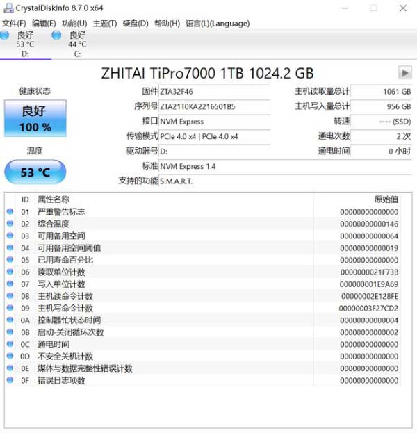 TiPro70001TB 固态硬盘连续读写最大读写速度评测,更新固件更好吗